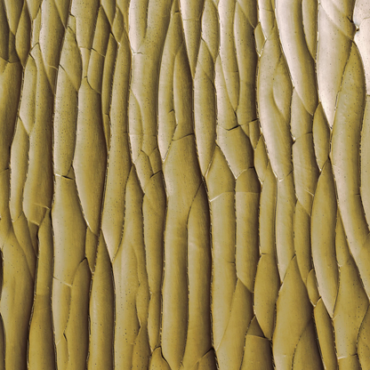 cracked gesso, gold brass - closeup