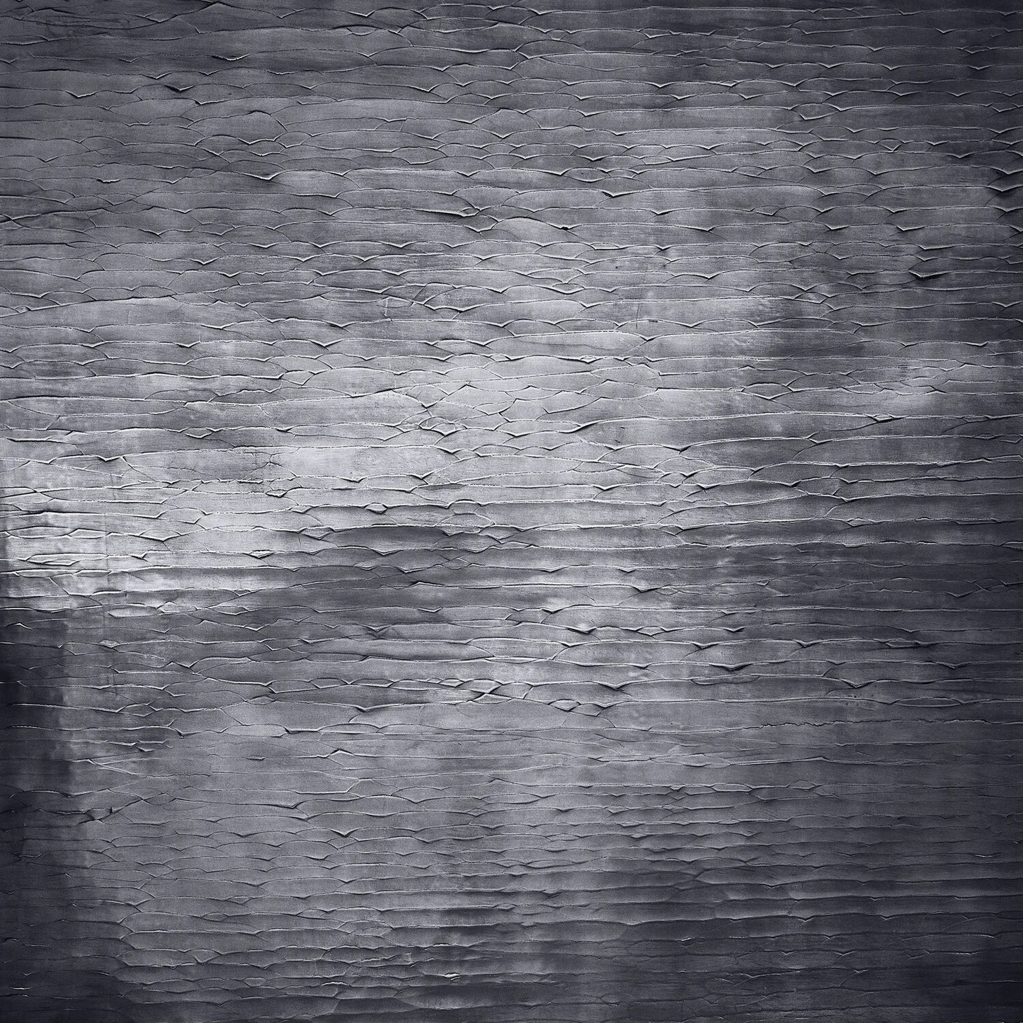 fractured gesso, pewter - closeup