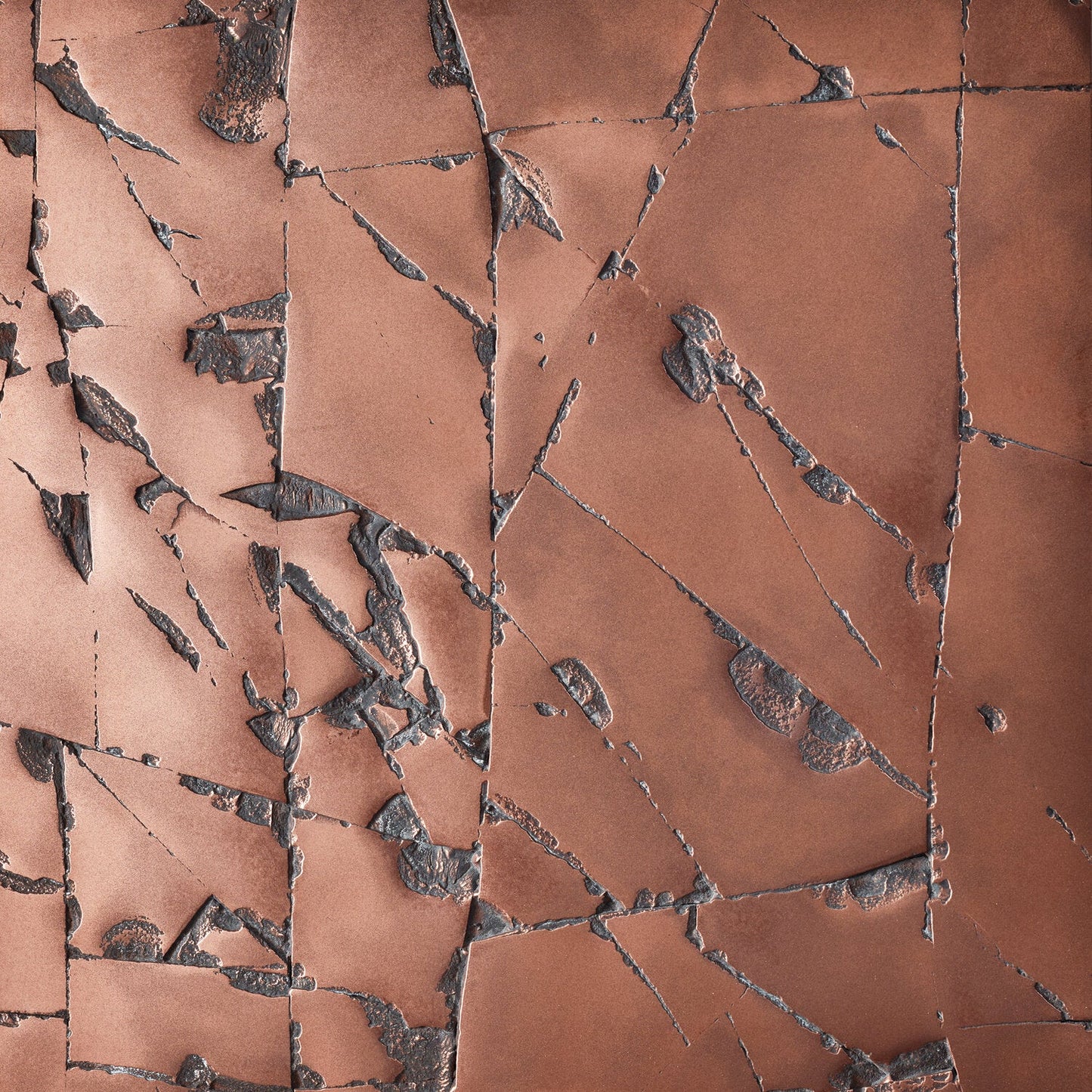 cracked, copper - closeup