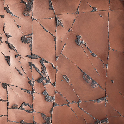 cracked, copper - closeup
